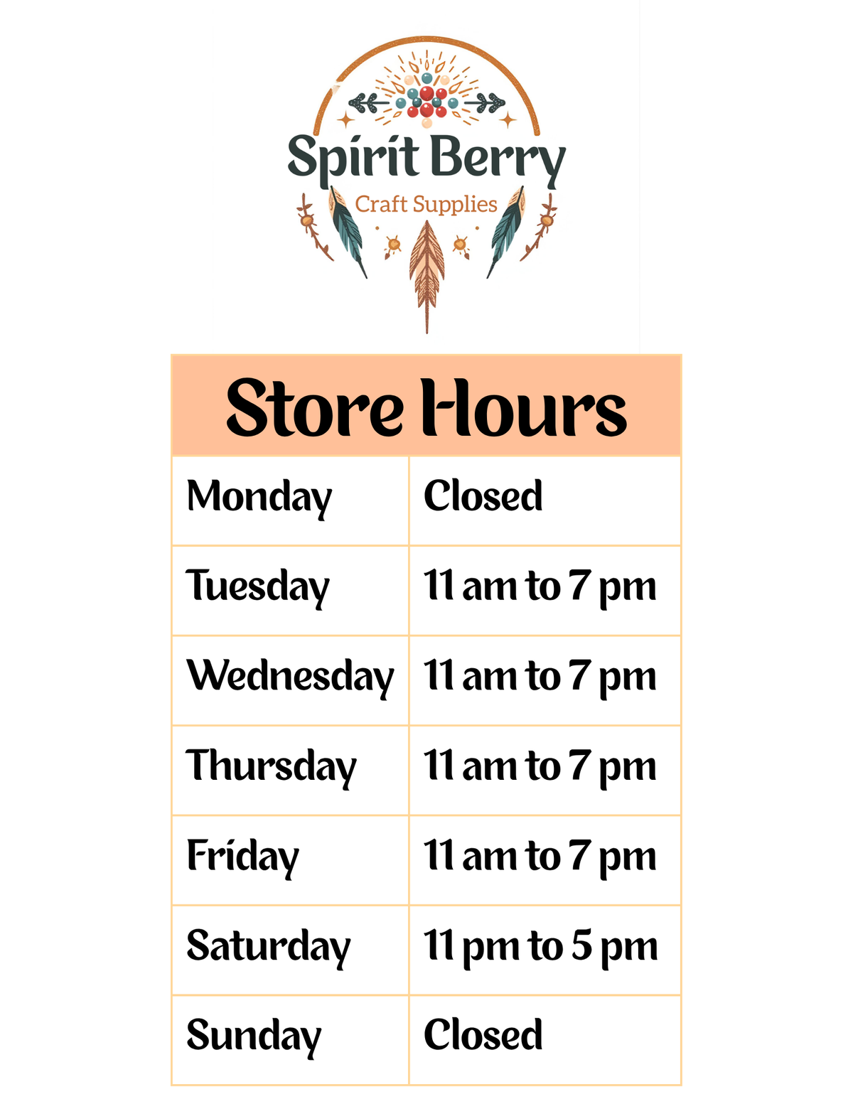 Fall/Winter Hours and Re-stocks