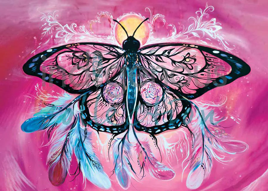 Butterfly Dreamcatcher Art Print by Artist Carla Joseph - Métis/Cree