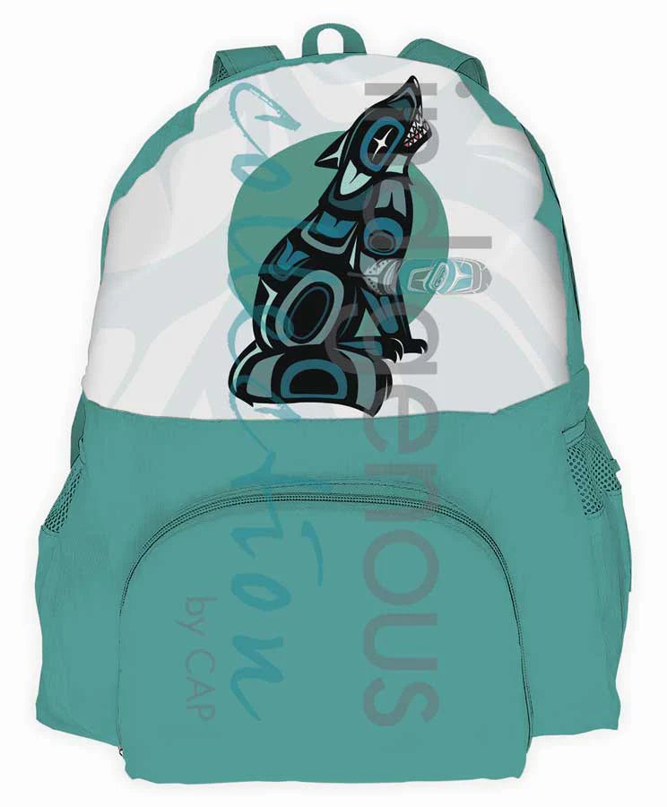 Foldable Back Pack - Chantelle Trainor-Matties - Wolf