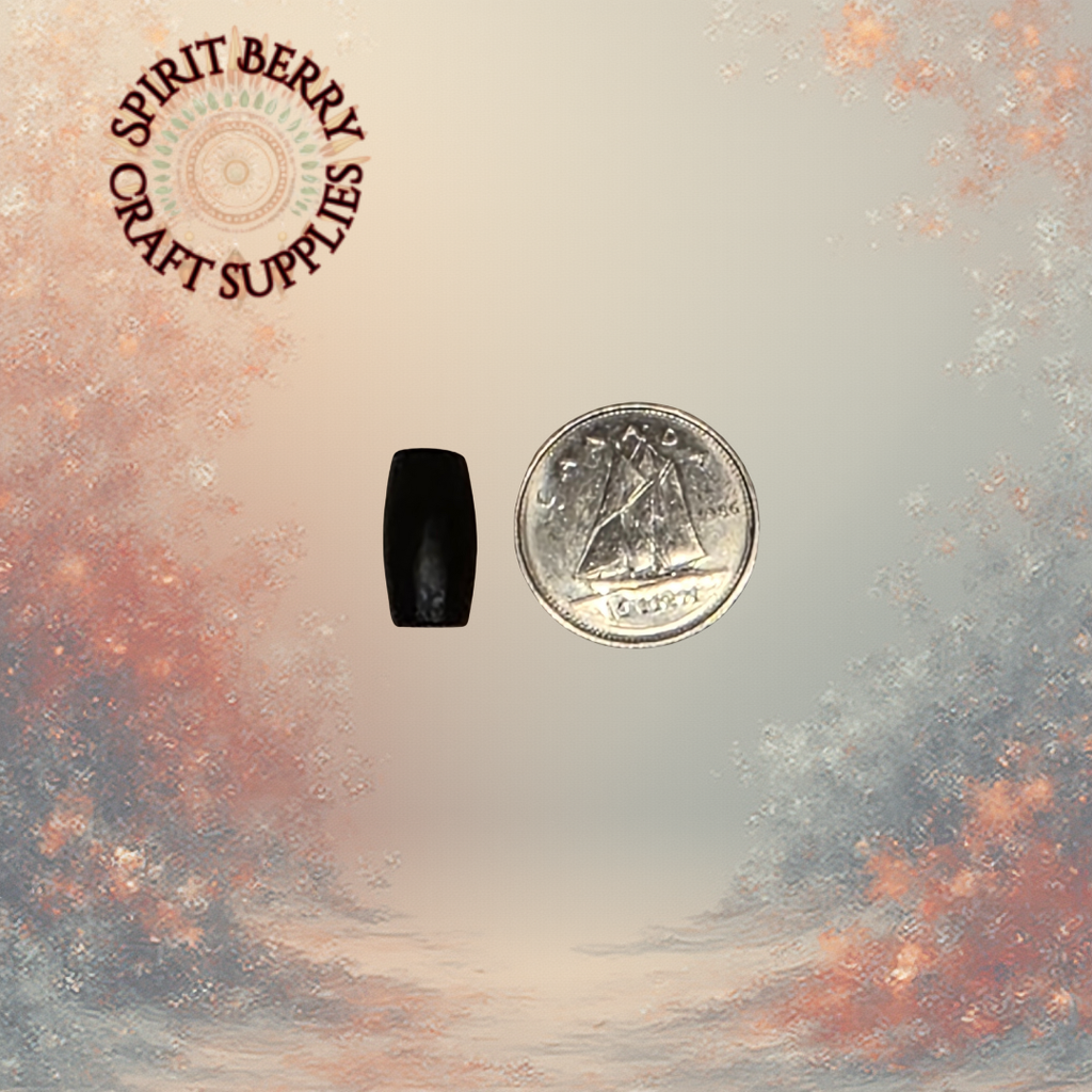 Black Hair Pipe Beads (1/2")