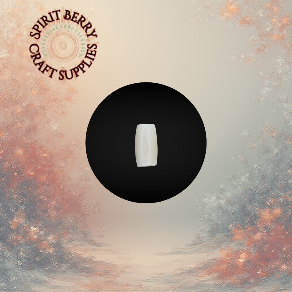 White Hair Pipe Beads (1/2")