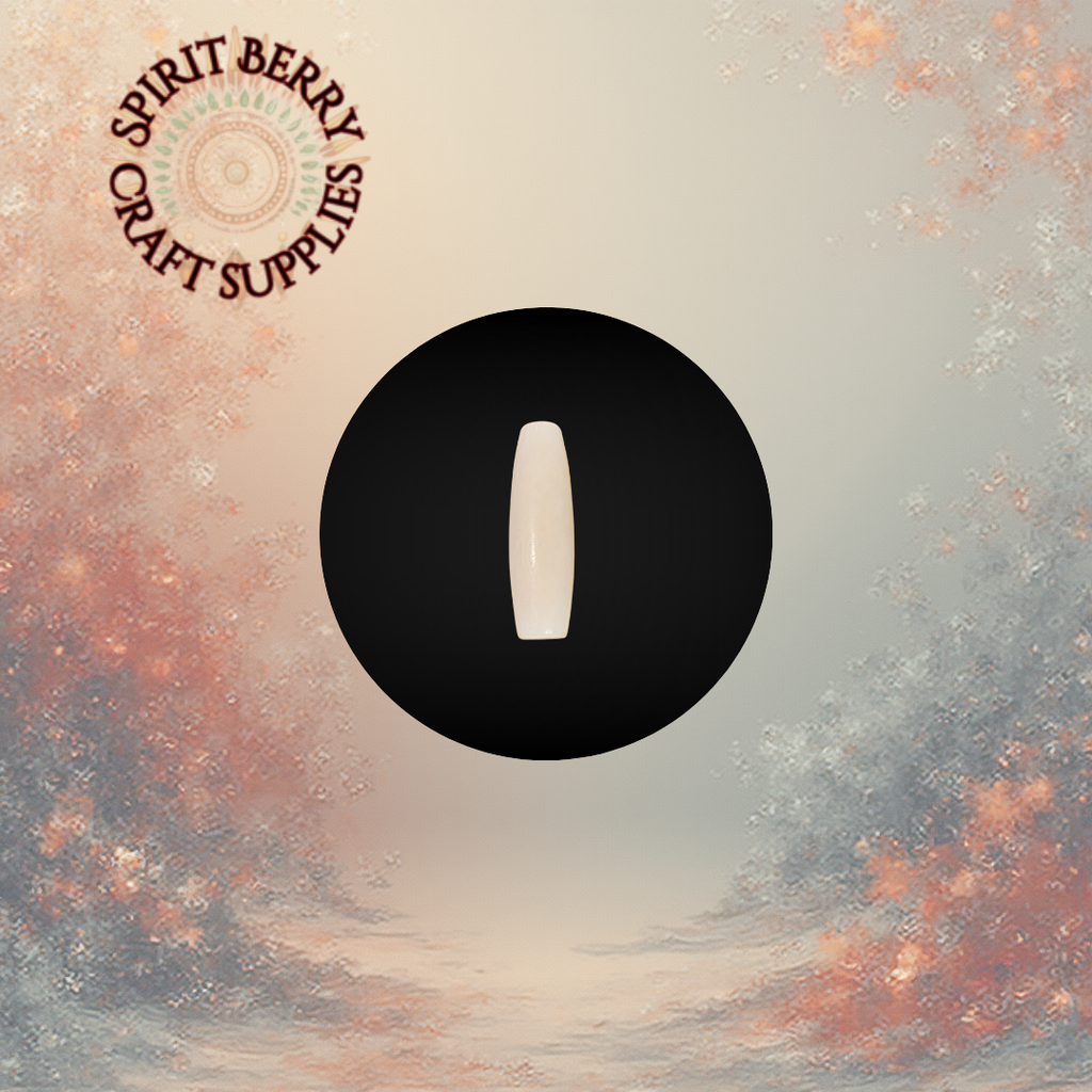 White Hair Pipe Beads (1")