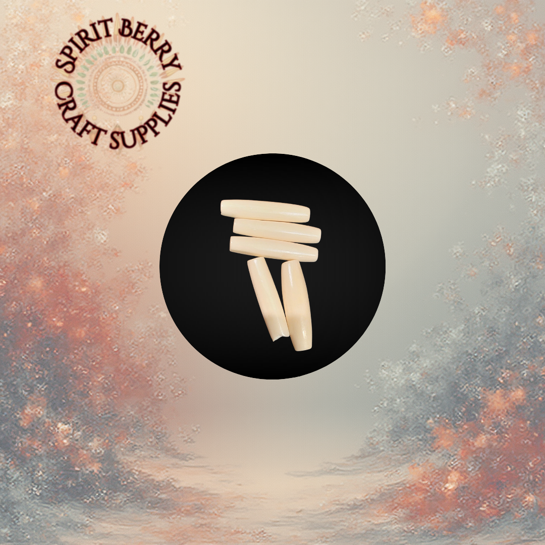 White Hair Pipe Beads (1 1/2")