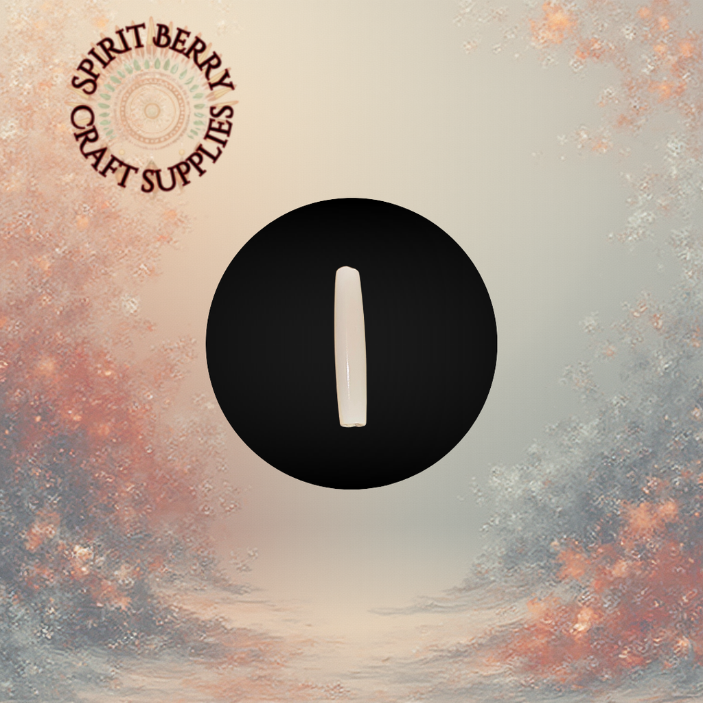 White Hair Pipe Beads (1 1/2")