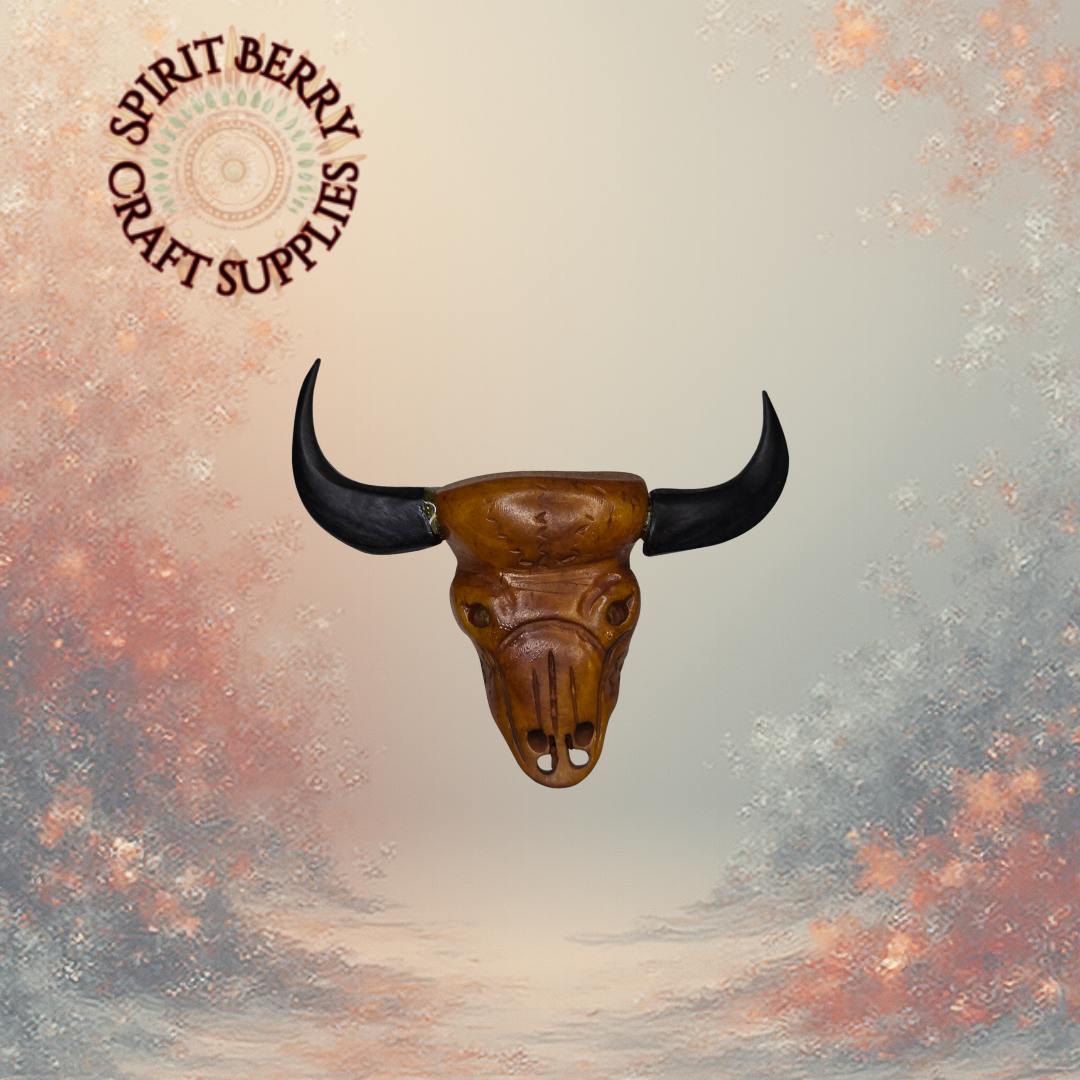 Antiqued Buffalo Skull Pendant