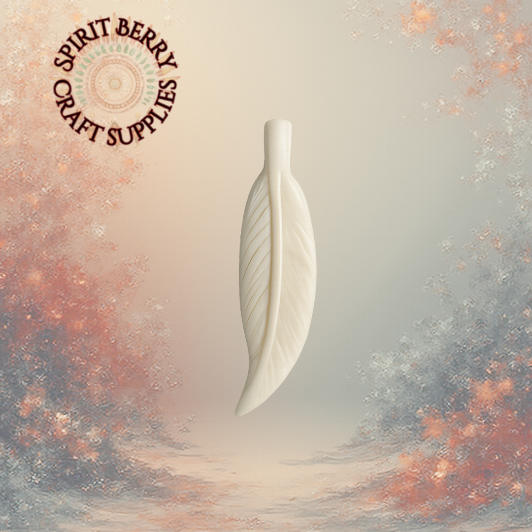 Fancy Feather Bone Pendant