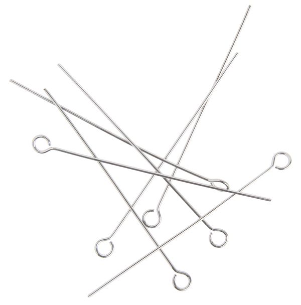 2.5" Eye Pins - Rhodium