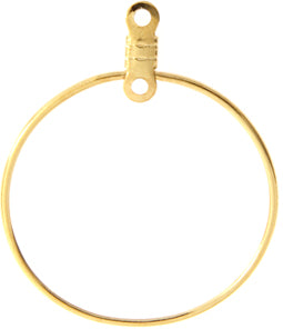 Gold Ear Hoops (1"/25mm)