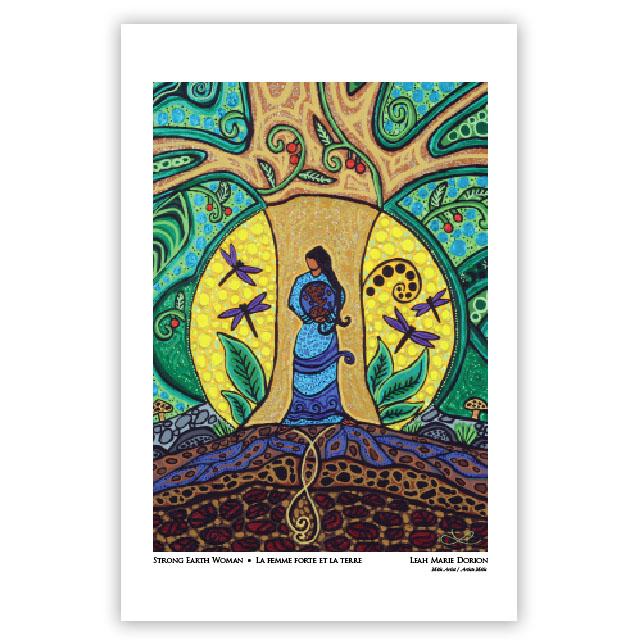 Leah Dorion Strong Earth Woman Art Card