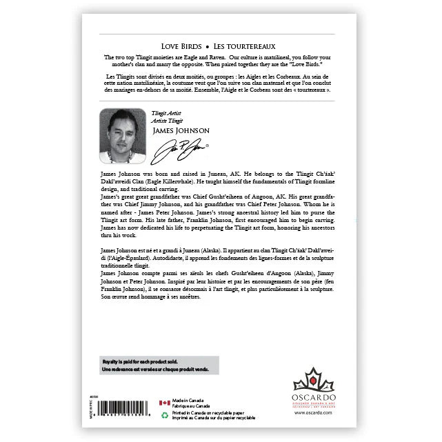 James Johnson Love Birds Art Card