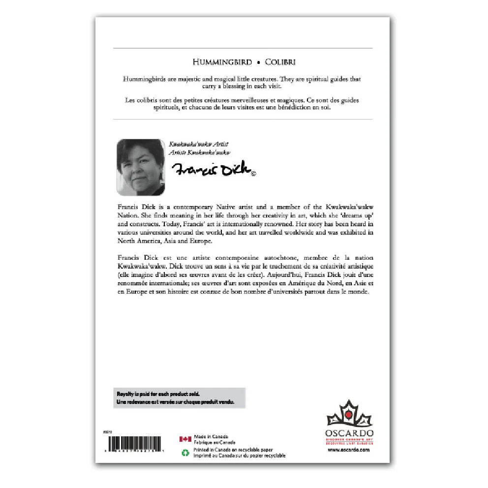 Francis Dick Hummingbird Art Card