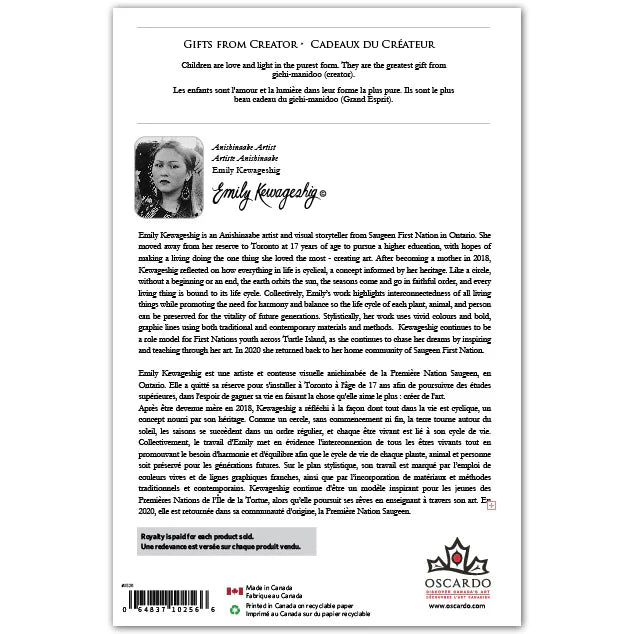 Emily Kewageshig Gifts from Creator Art Card