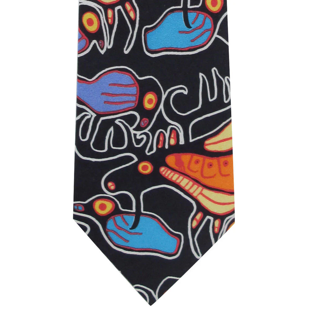 Norval Morrisseau Moose Harmony Artist Design Silk Tie