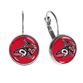 Salmon Glass Dome Earrings