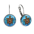 Medicine Turtle Glass Dome Earrings