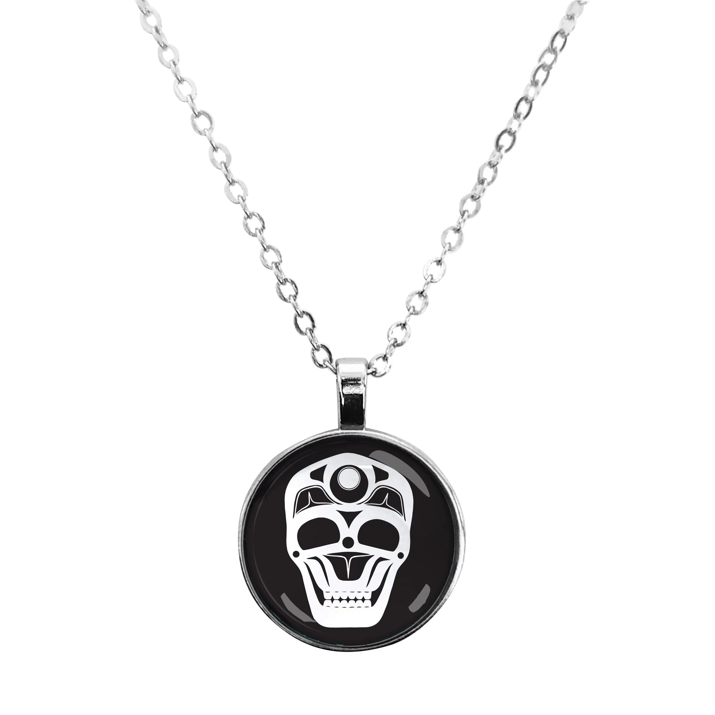 James Johnson Skull Dome Glass Necklace