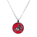 Salmon Dome Glass Necklace