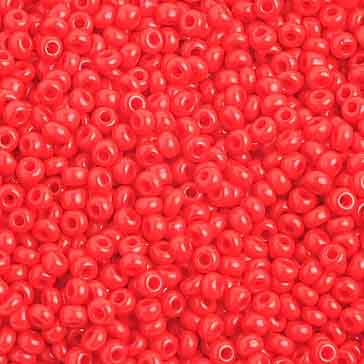 Seed Bead 10/0 Opaque Light Red