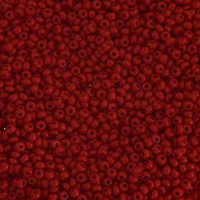 Seed Bead 10/0 Opaque Med. Drk. Red