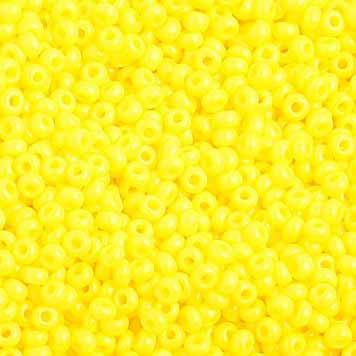 Seed Bead 10/0 Opaque Lemon Yellow
