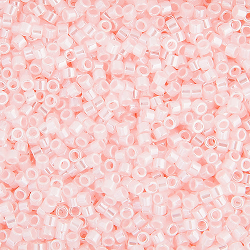 Crystal Pale Salmon Ceylon Delicas 11/0