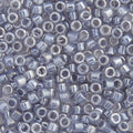 Delicas 11/0 Crystal Grey Ceylon Lined-Dyed