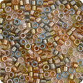 Delicas 11/0 Gold Beige Aqua Sparkle Lined
