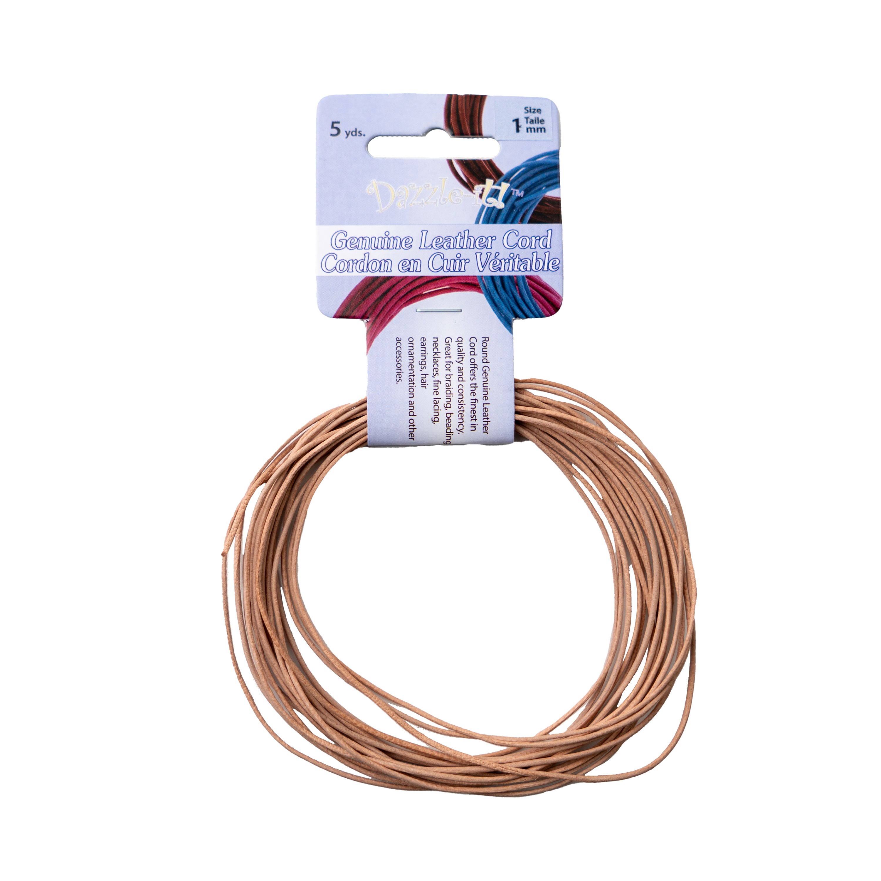 Leather Cord 5 yrds (1 mm)