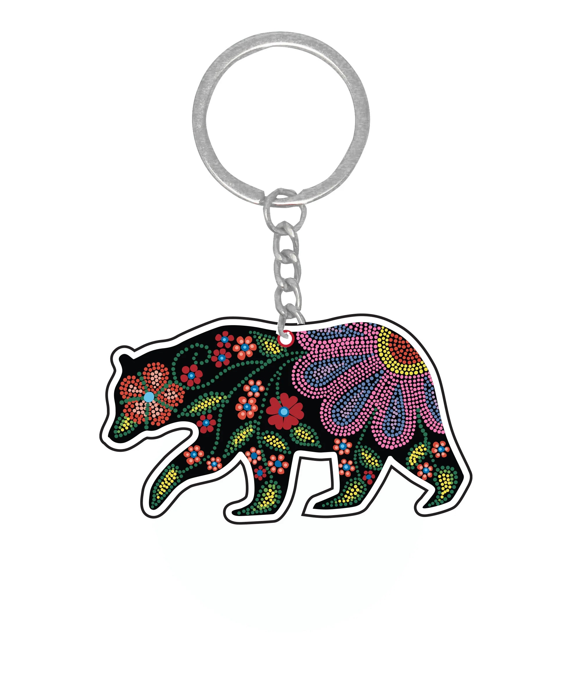 Kim McDonough Celestial Bear Metallic Keychain