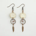 Birch Bark Earrings with .5" Dream Catcher