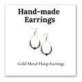 Hand-made Gold Beaded Earrings
