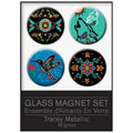 Glass Magnet Set - Tracey Metallic