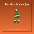 Inuk Crocheted Hat and Mitts Ornament (Dk. Grn.)