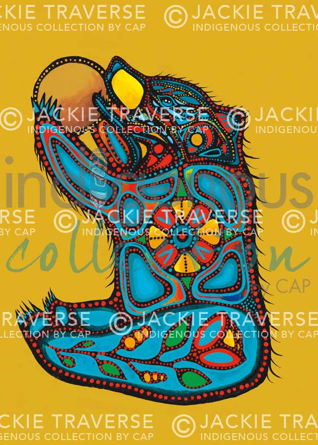 Makoons Baby Bear Art Print by Jackie Traverse
