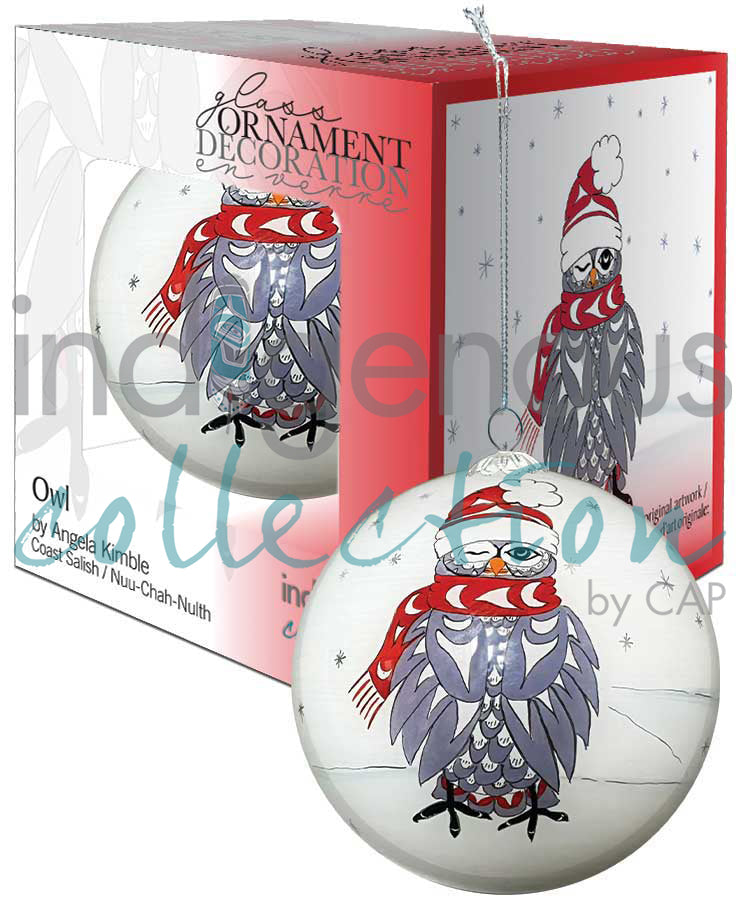 Glass Ornament - Angela Kimble - Owl