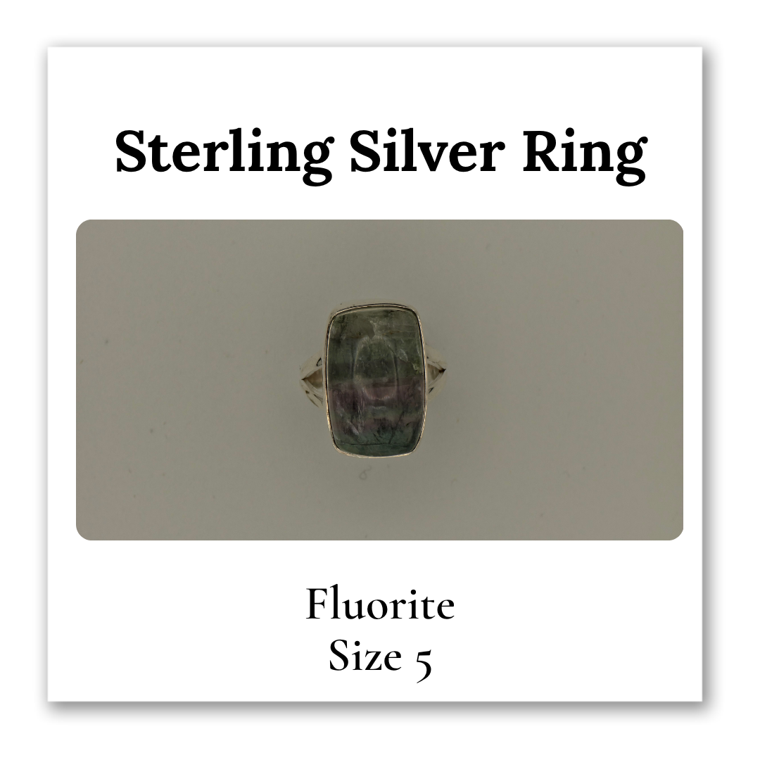 Sterling Silver Rings - Fluorite