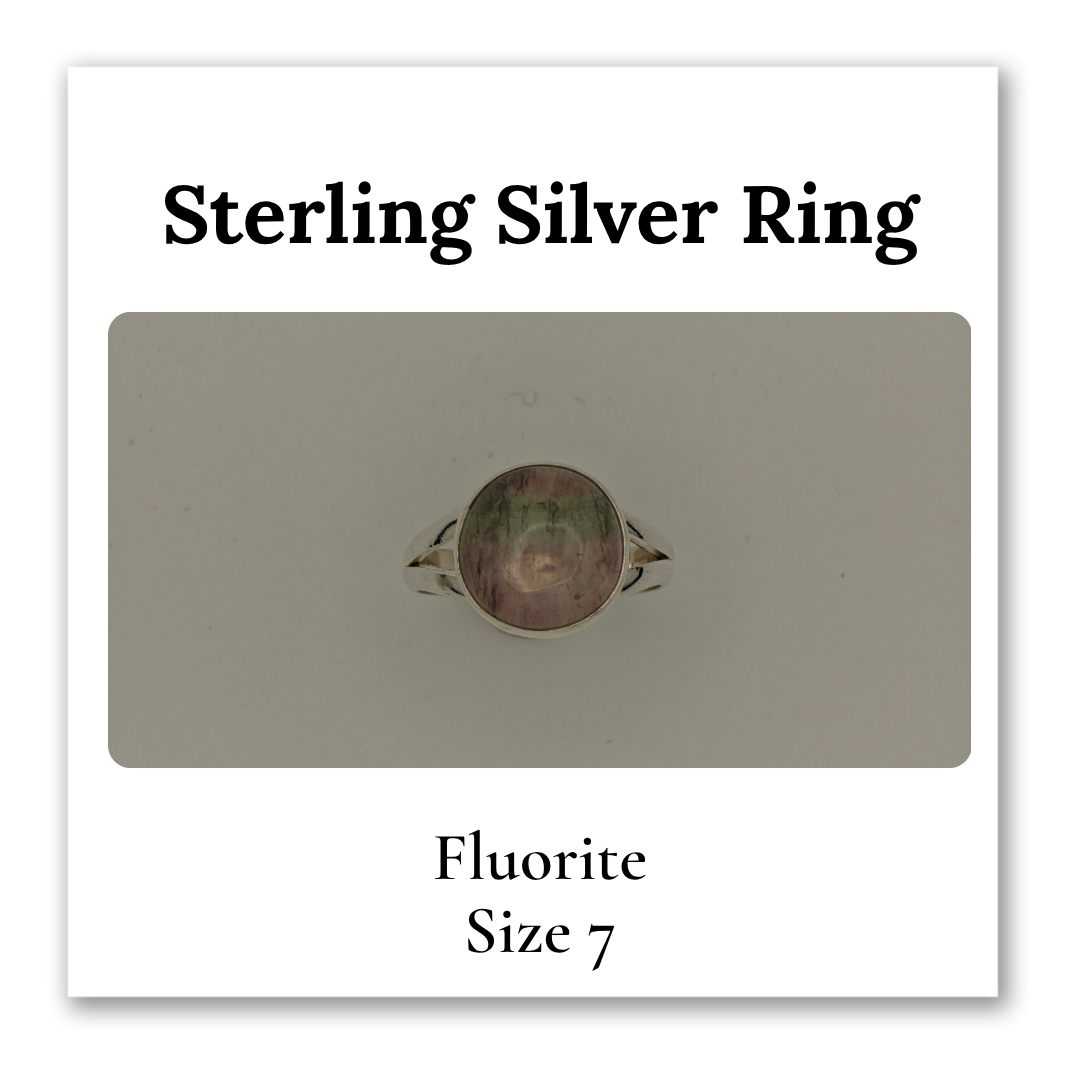 Sterling Silver Rings - Fluorite