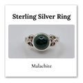 Silver Rings - Malachite