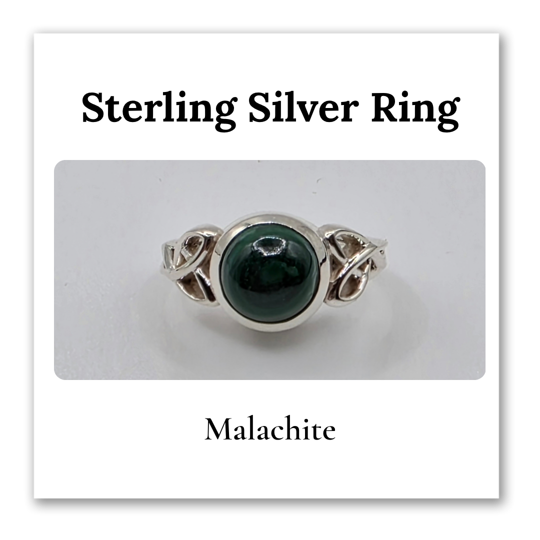Silver Rings - Malachite