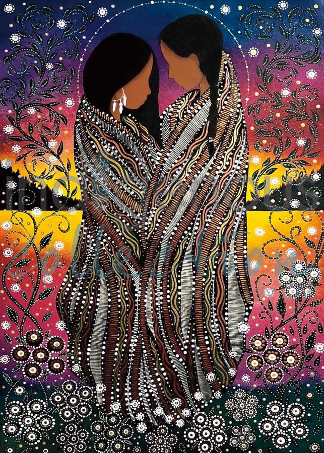 Betty Albert Lovers Art Card