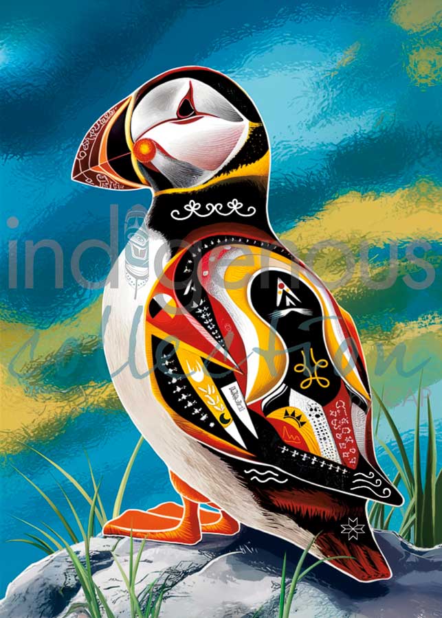 Stephanie White Spirit Puffin Art Card