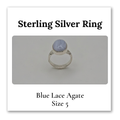 Silver Rings - Blue Lace Agate
